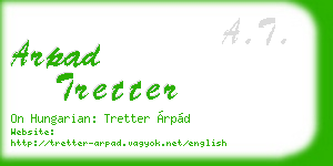 arpad tretter business card