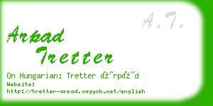 arpad tretter business card